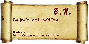 Bajnóczi Nóra névjegykártya